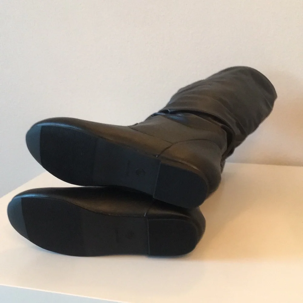 Journee Collection Black Over-the-Knee Slouch Boots